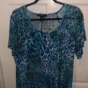Adele & May Leopard Print Blouse Sz. 2X